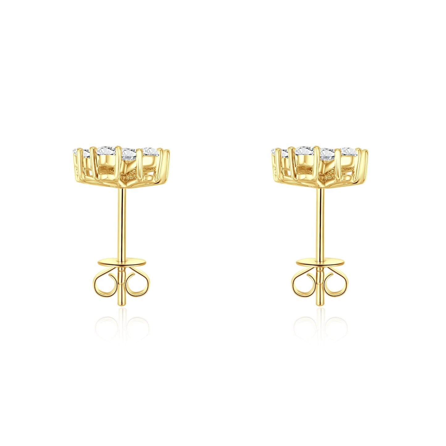 Floral Cluster Lab Diamond Stud Earrings