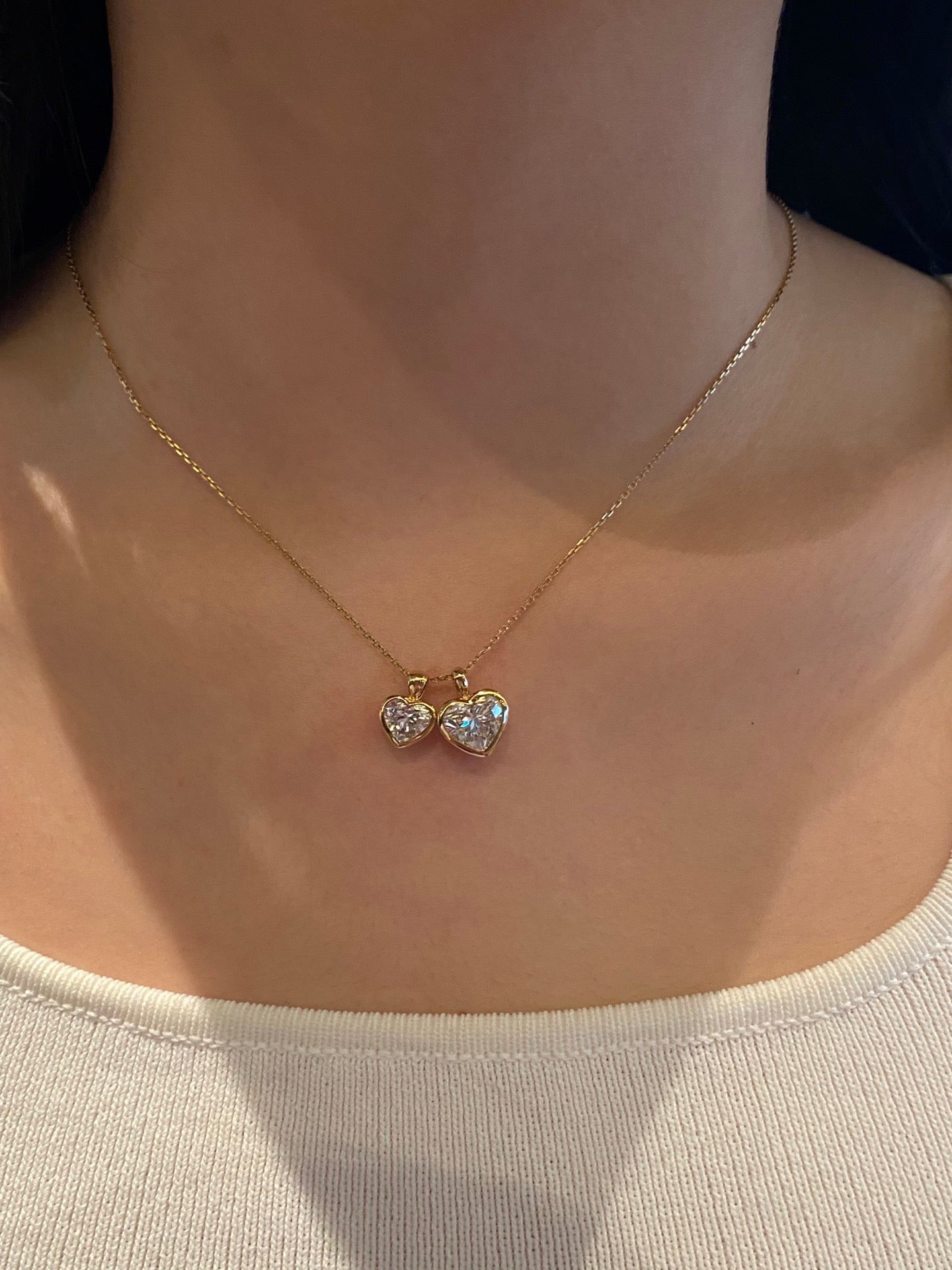 Bezel-Set Heart-Shaped Lab Diamond Pendant