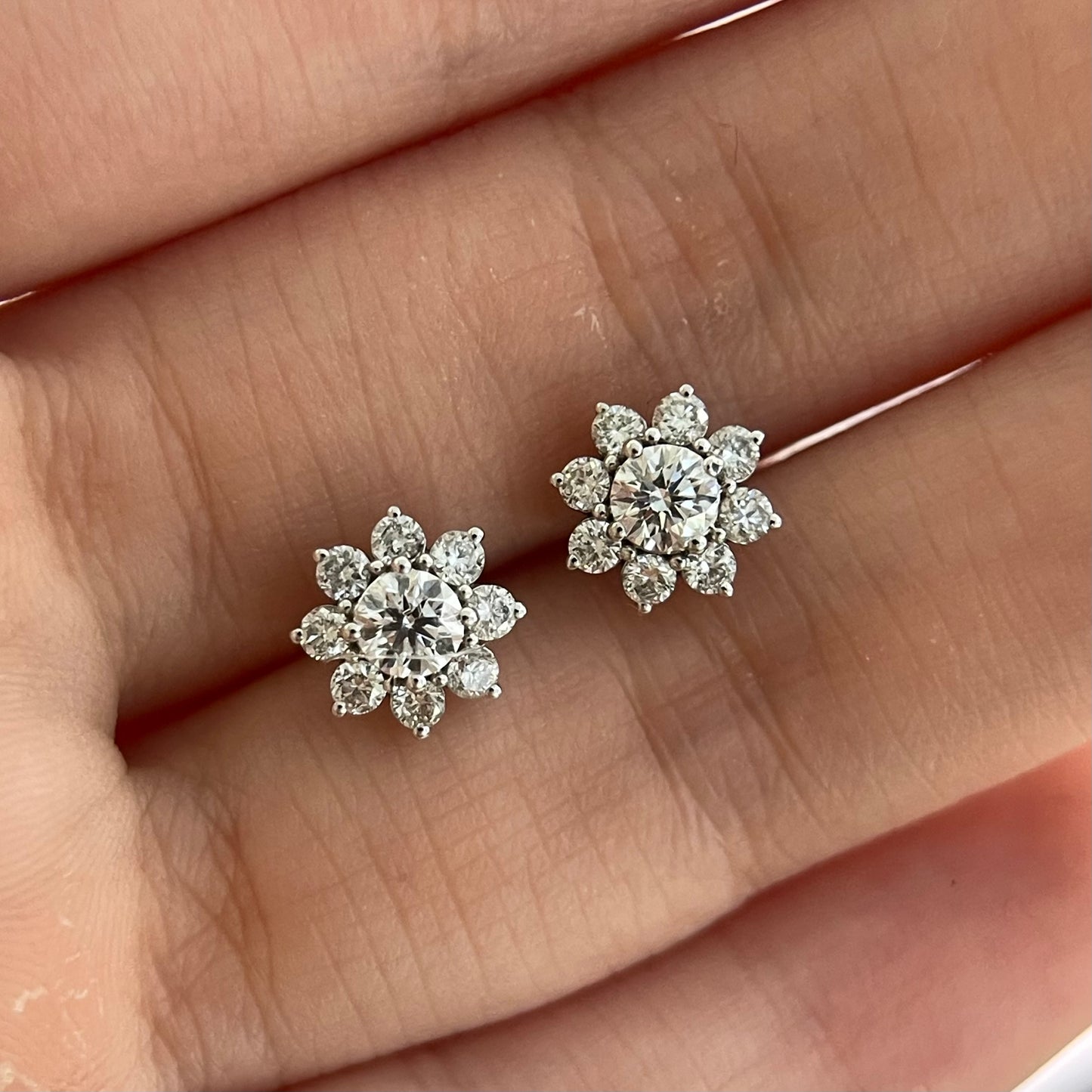 Snowflake Lab-Grown Diamond Stud Earrings