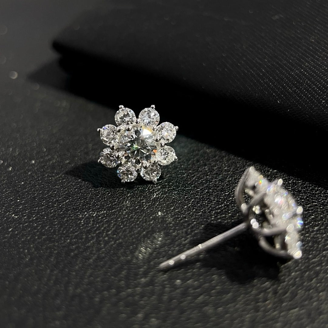 Snowflake Lab-Grown Diamond Stud Earrings