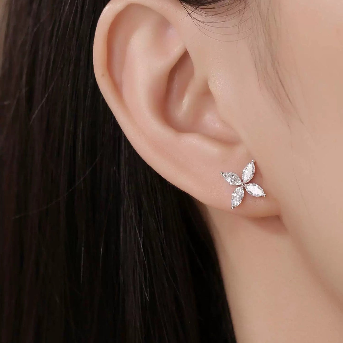 Butterfly Lab-Grown Diamond Stud Earrings