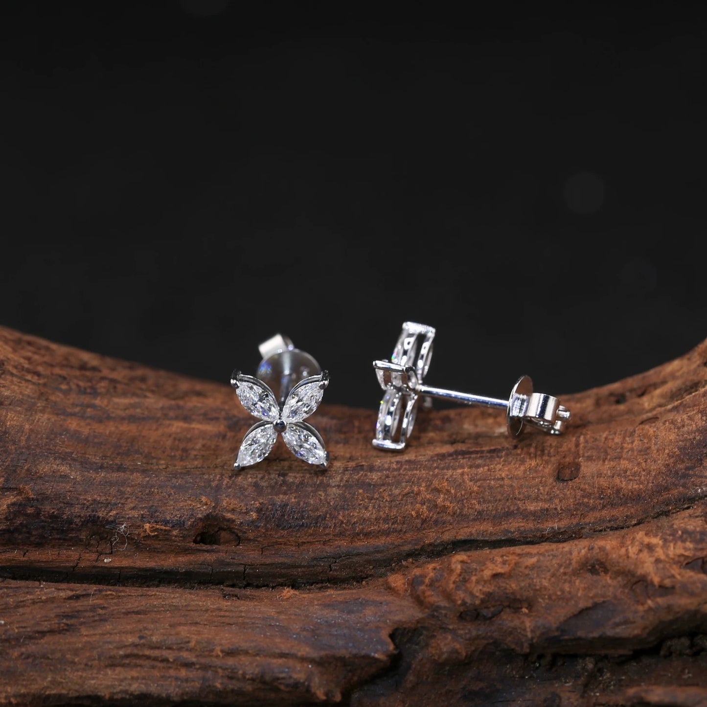 Butterfly Lab-Grown Diamond Stud Earrings