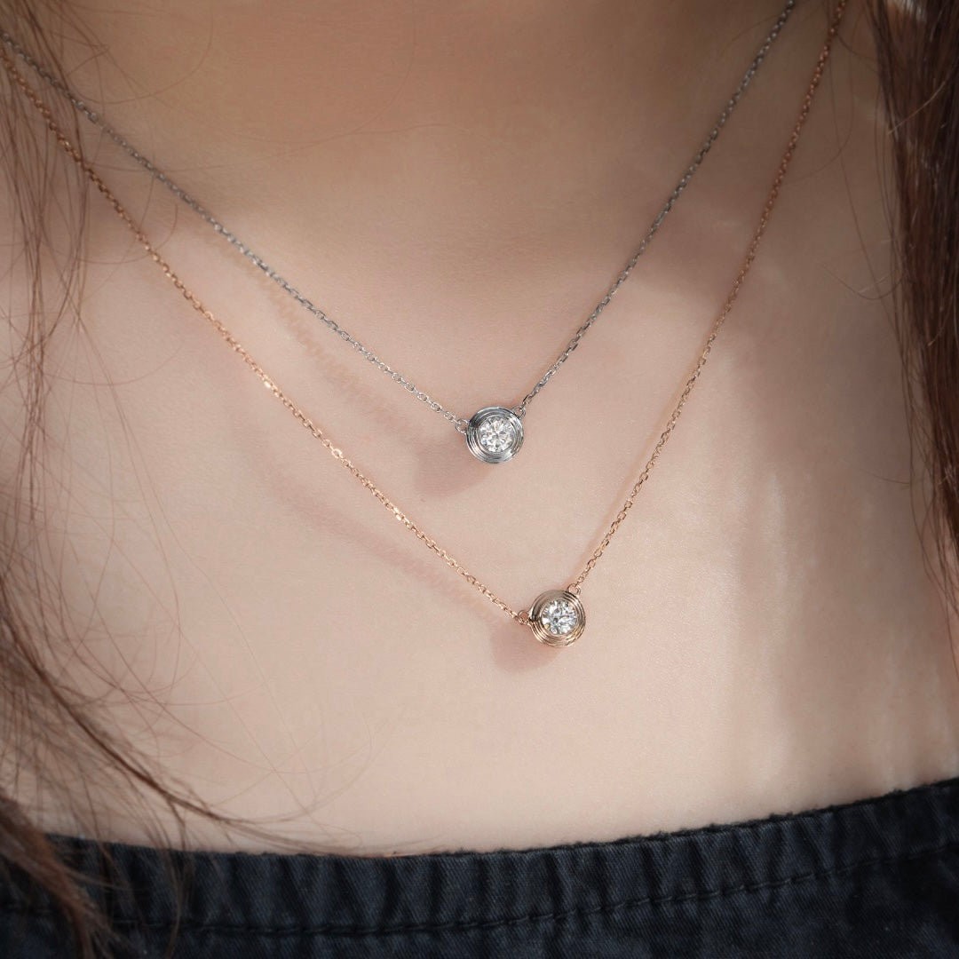 Bezel Set Lab-Grown Diamond Necklace