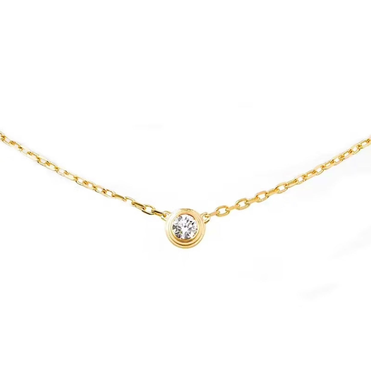 Bezel Set Lab-Grown Diamond Necklace