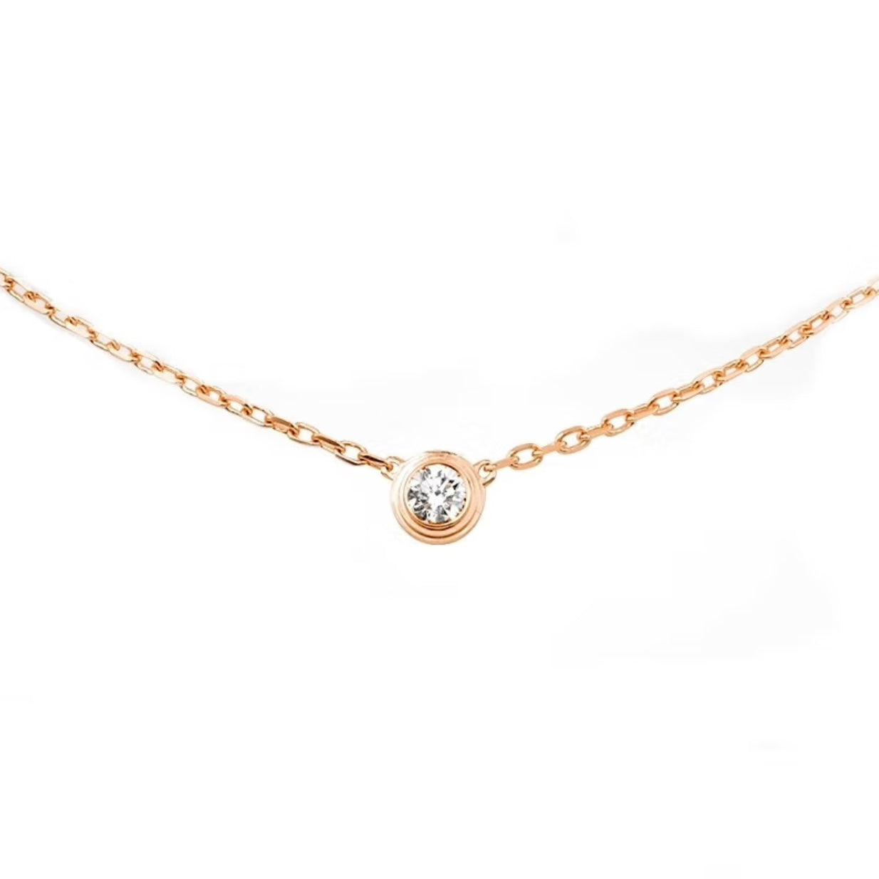 Bezel Set Lab-Grown Diamond Necklace