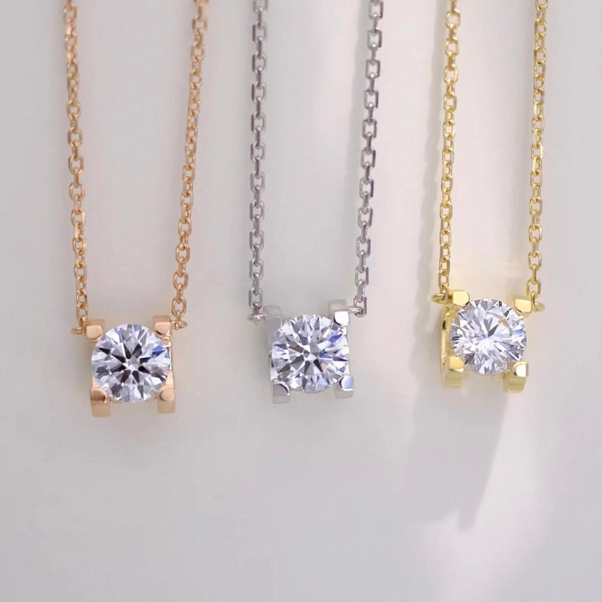 Four-Prong Lab-Grown Diamond Solitaire Necklace