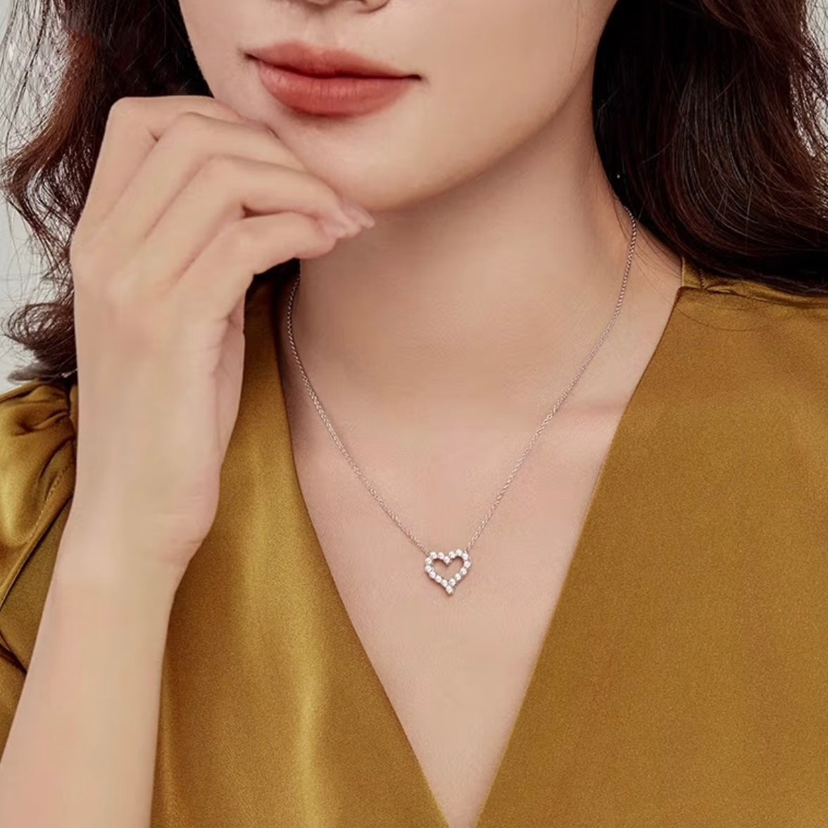 Lab-Grown Diamond Heart Necklace