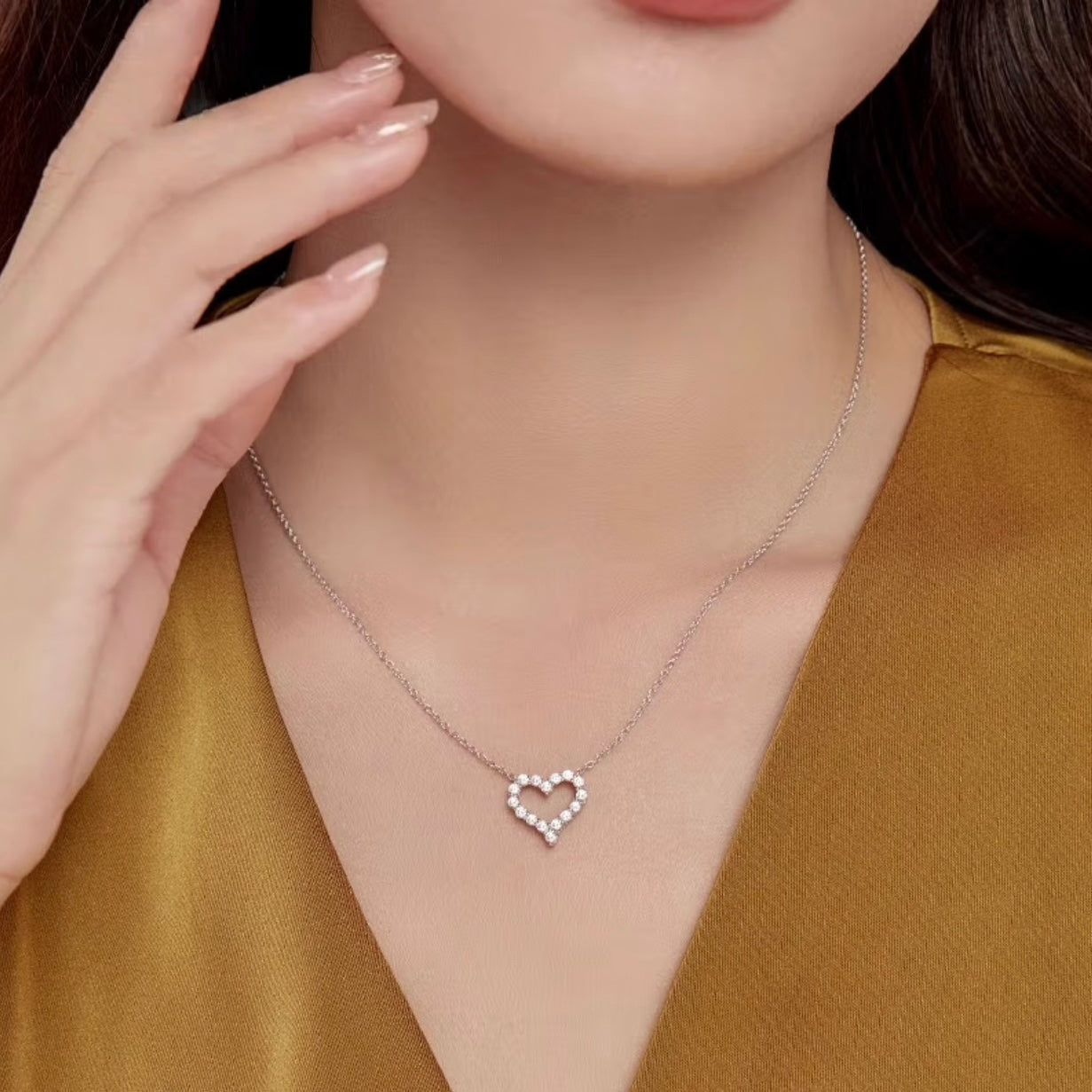 Lab-Grown Diamond Heart Necklace
