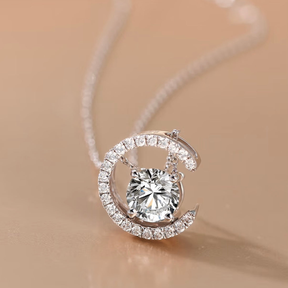 C-Shaped Diamond Necklace – Triple Wear
