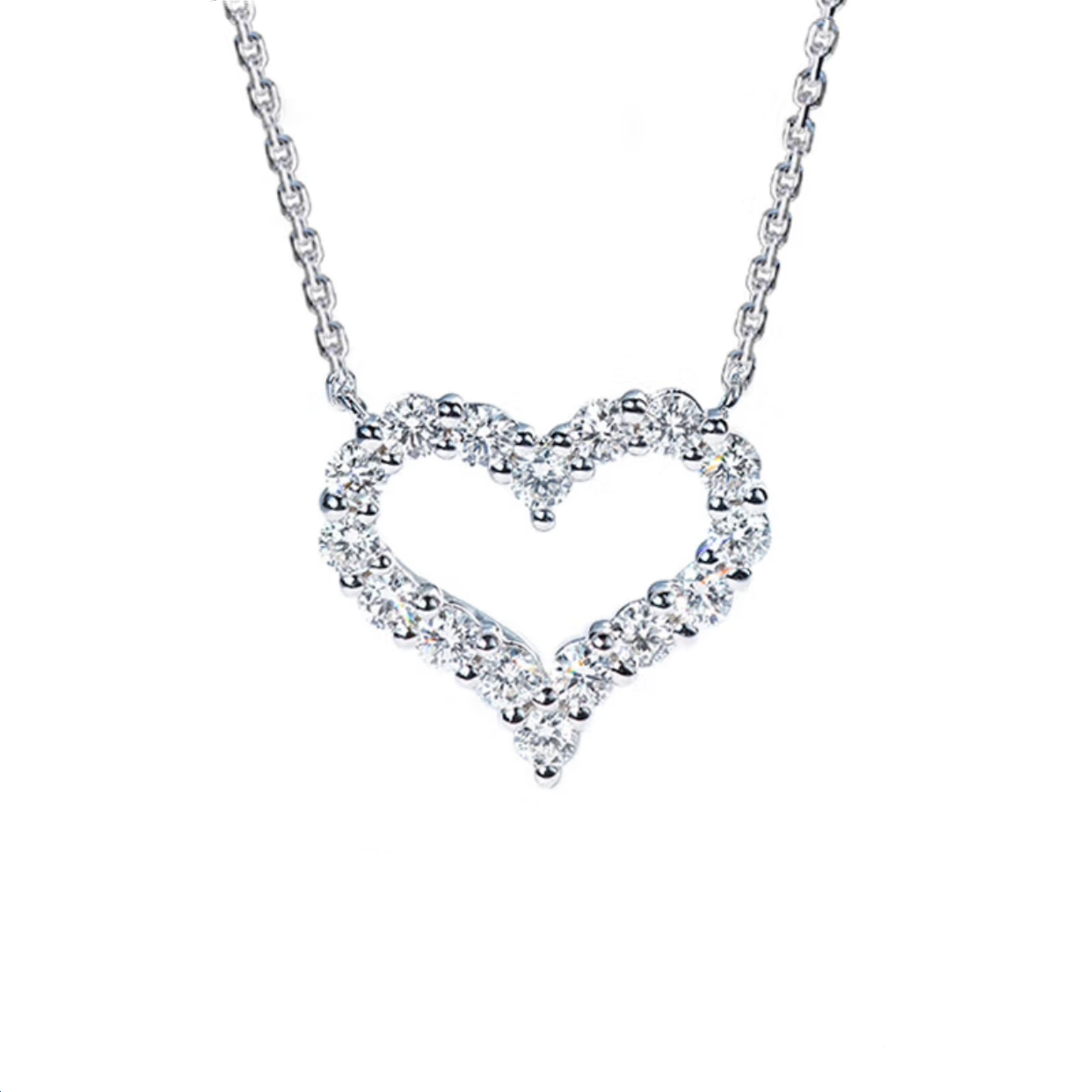 Lab-Grown Diamond Heart Necklace
