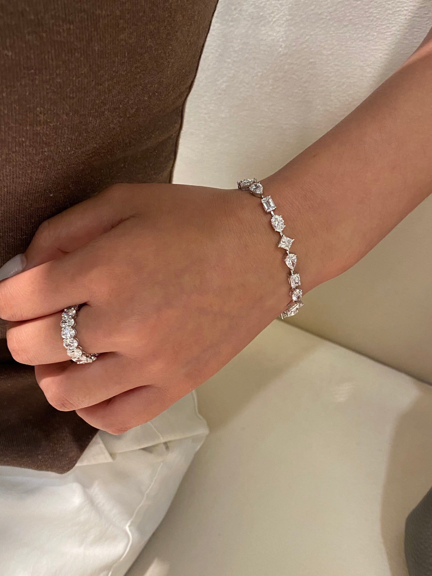 Sparkling lab diamond bracelet for women¡¯s fine jewelry