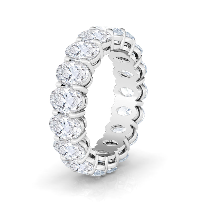 Oval diamond eternity ring full circle