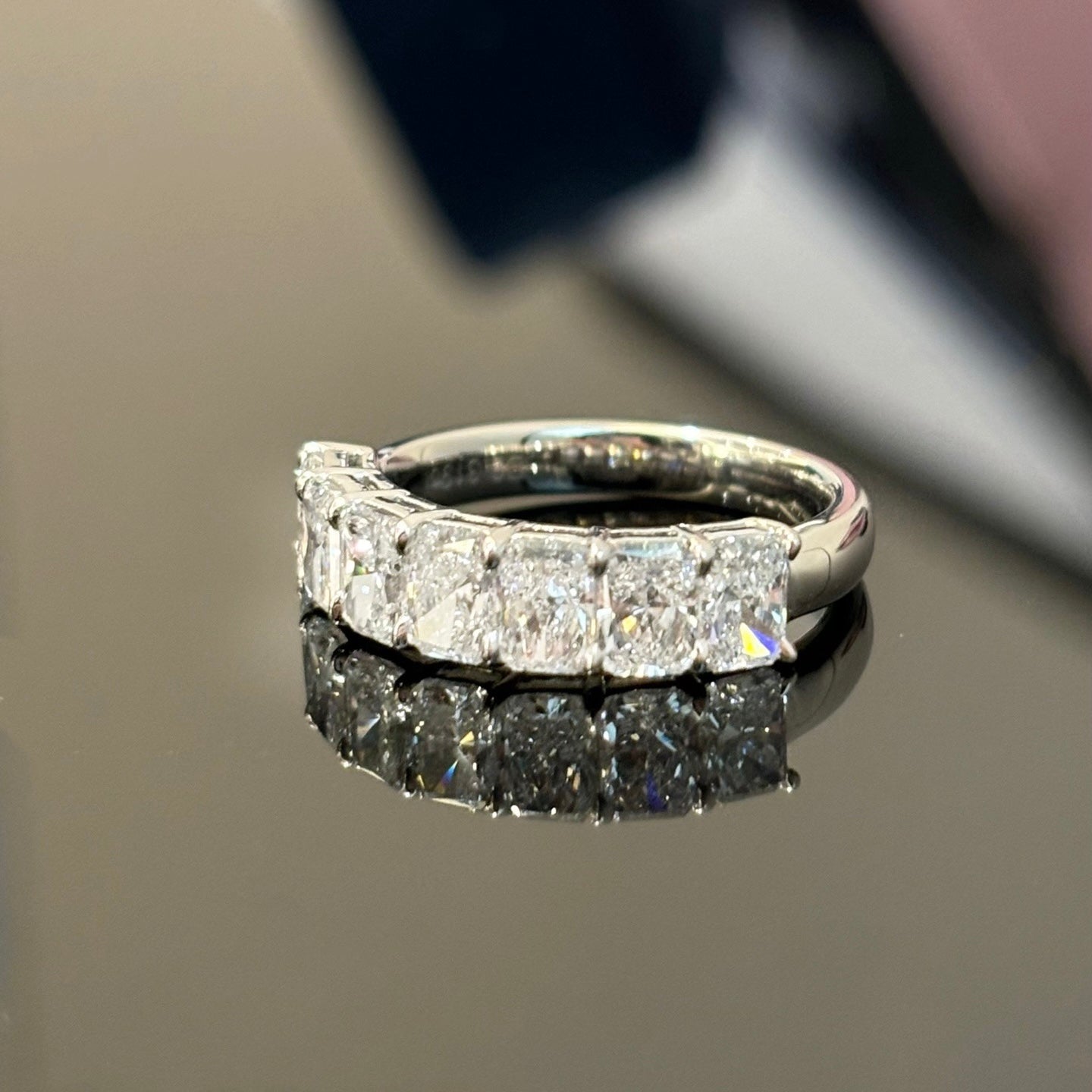 Lab diamond wedding and anniversary ring