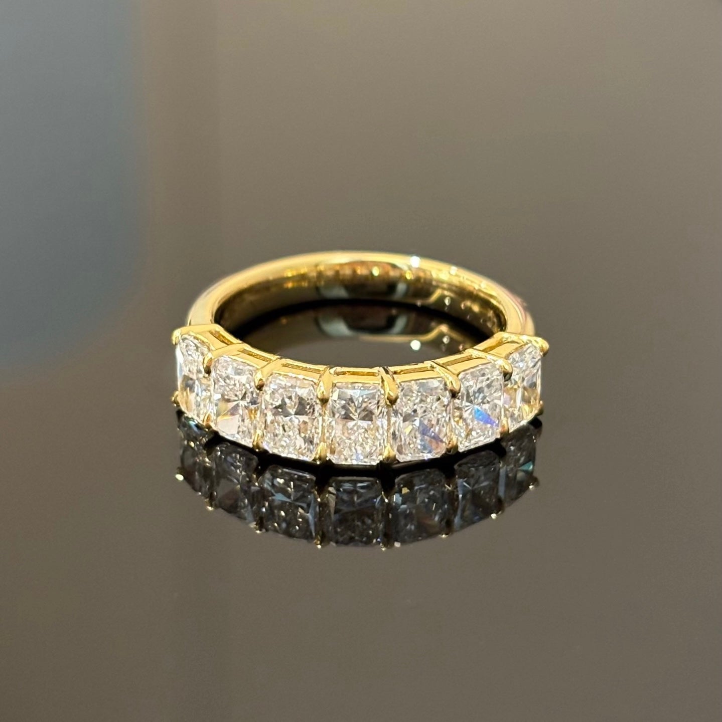 Radiant Cut Lab Diamond Half-Eternity Ring
