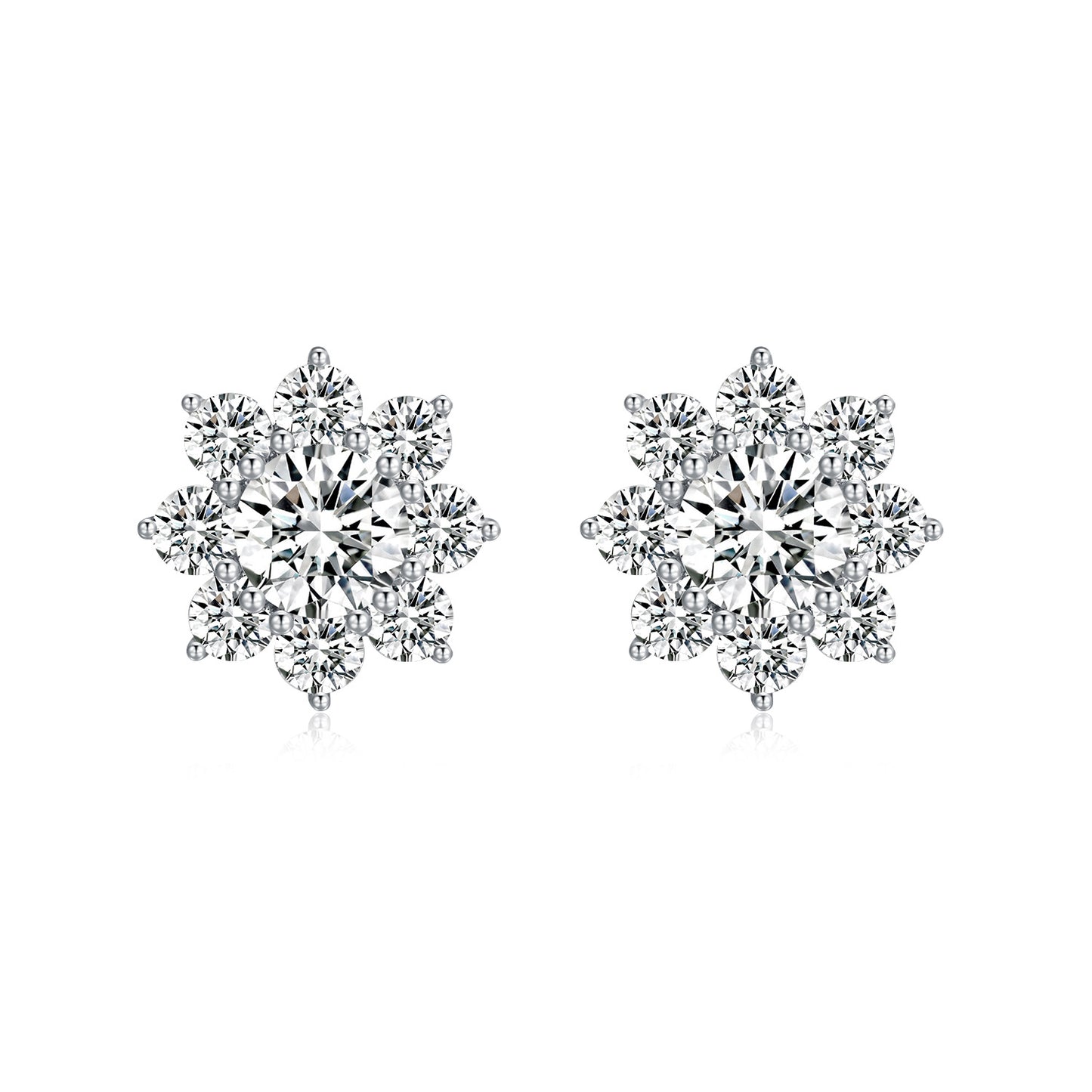 Snowflake Lab-Grown Diamond Stud Earrings