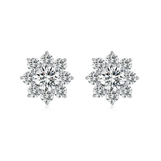 Snowflake Lab-Grown Diamond Stud Earrings
