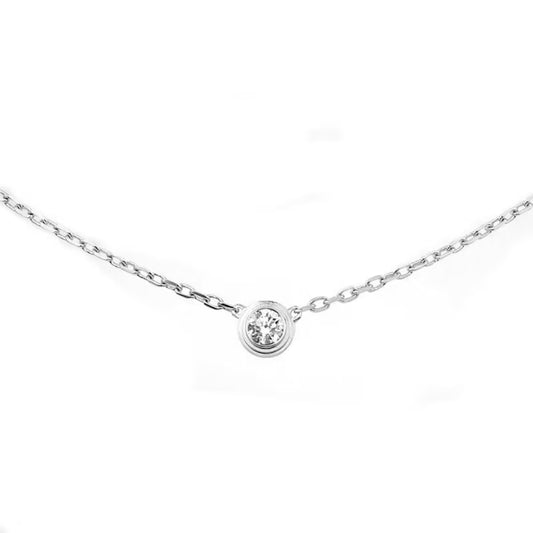 Bezel Set Lab-Grown Diamond Necklace