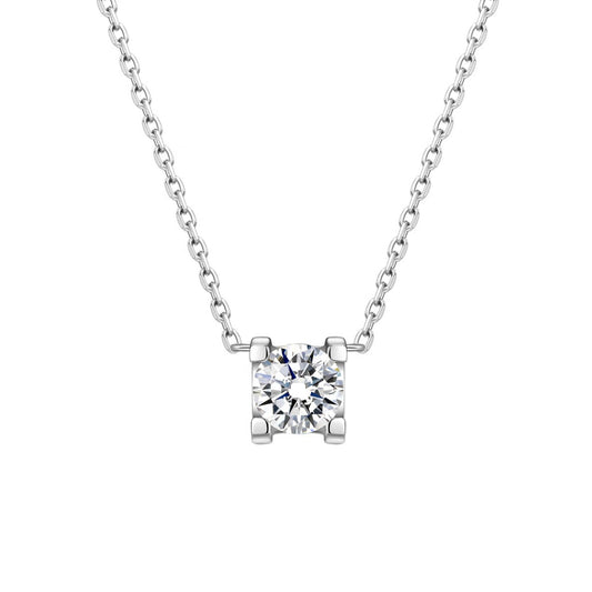 Four-Prong Lab-Grown Diamond Solitaire Necklace