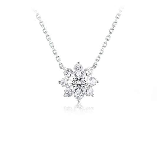 Floral Cluster Lab-Grown Diamond Necklace