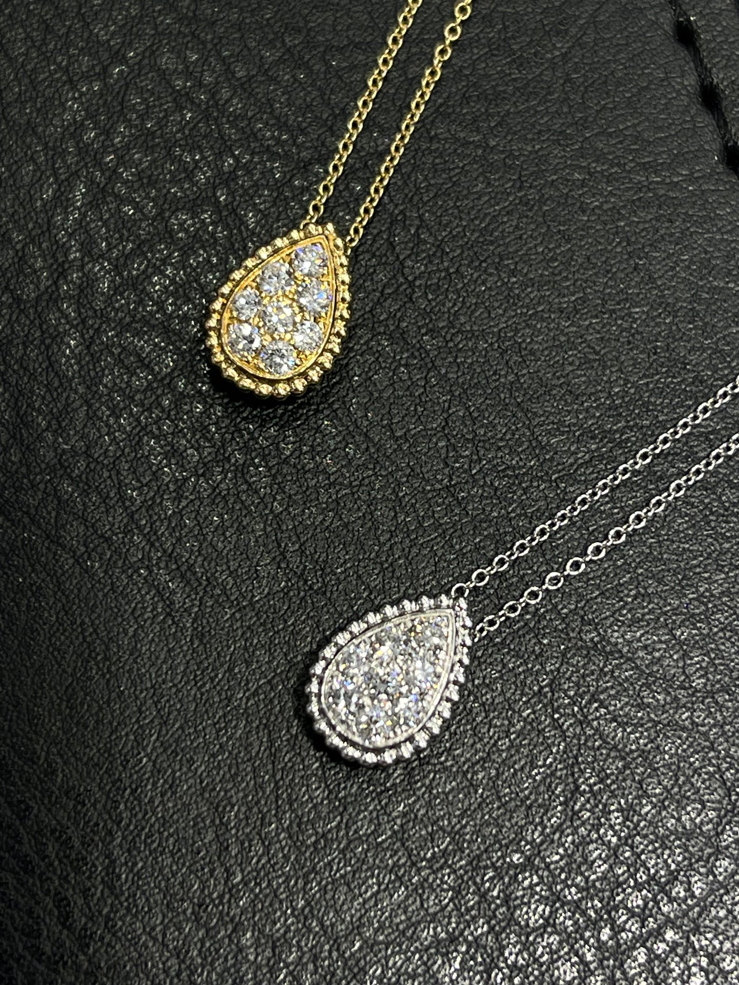 Teardrop Lab-Grown Diamond Necklace in Vintage Style