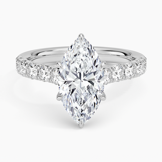 Marquise Diamond Ring in 14K Gold