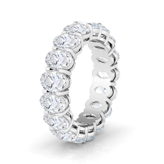 Oval diamond eternity ring full circle