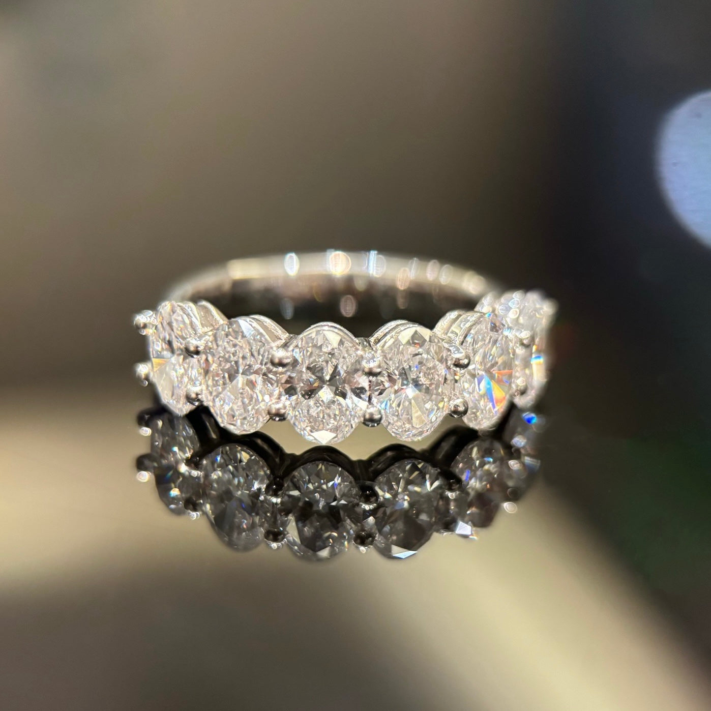 Oval Lab Diamond Half-Eternity Ring