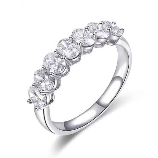 Oval Lab Diamond Half-Eternity Ring