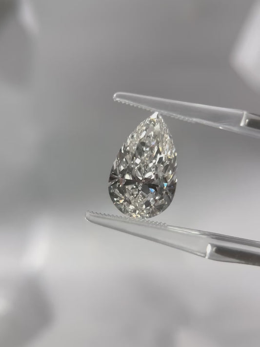 5.64ct Pear Lab Grown Diamond (E, VVS1, EX/EX)