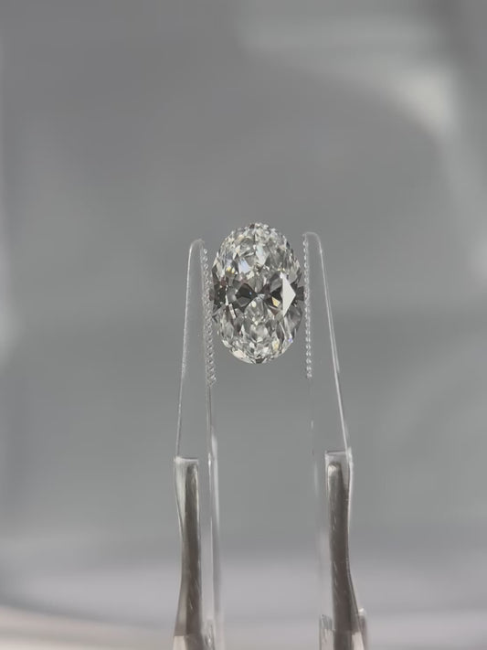 3.05ct Oval Lab Grown Diamond (D, VVS2, EX/EX)