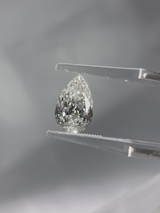 3.24ct Pear Lab Grown Diamond (D, VS1, EX/EX)