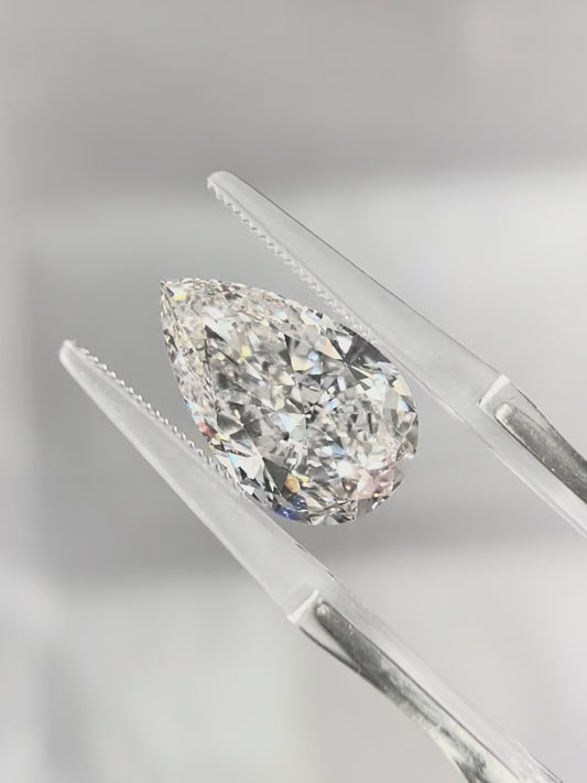 5.62ct Pear Lab Grown Diamond (E, VS1, EX/EX)