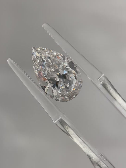 5.12ct Pear Lab Grown Diamond (E, VVS2, EX/EX)