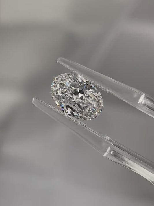 3.01ct Oval Lab Grown Diamond (D, VS1, EX/EX)