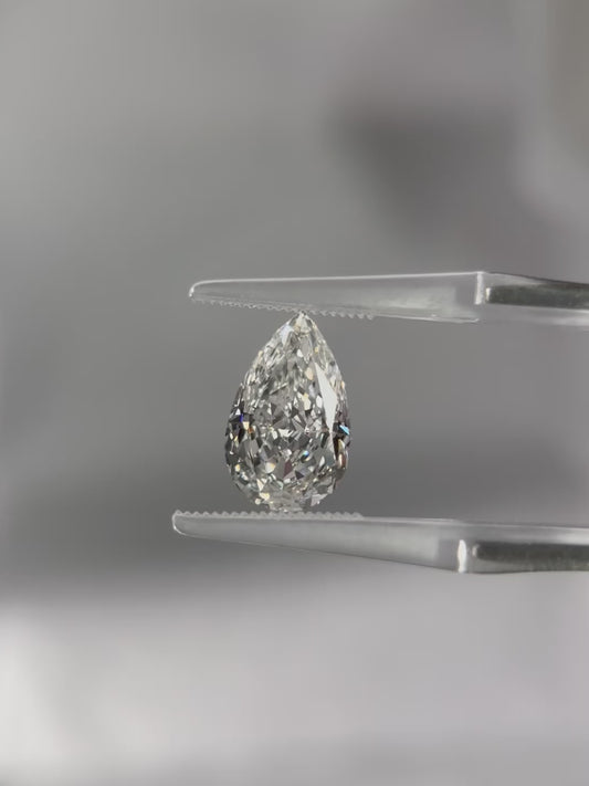 3.74ct Pear Modified Lab Grown Diamond (E, VVS2, EX/EX)